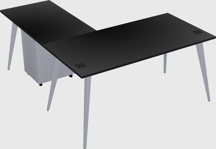 Modern l-shaped office desk