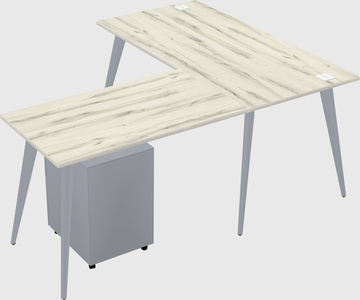 Modern l-shaped office desk