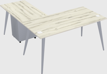 Modern l-shaped office desk
