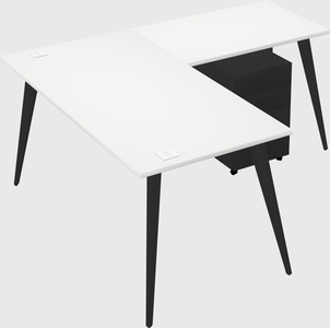 Modern l-shaped office desk
