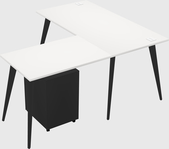 Modern l-shaped office desk