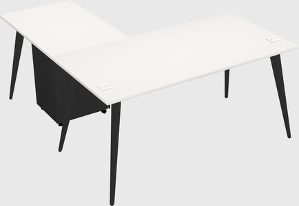 Modern l-shaped office desk