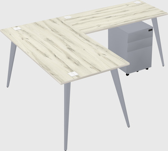 Modern l-shaped office desk