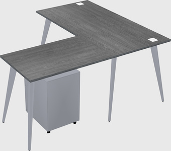 Modern l-shaped office desk