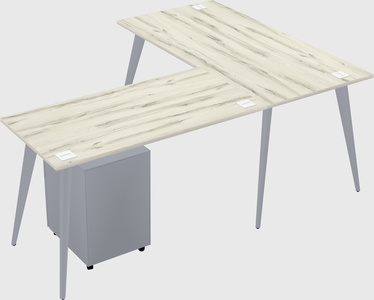 Modern l-shaped office desk
