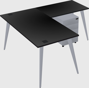 Modern l-shaped office desk