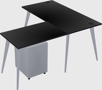 Modern l-shaped office desk