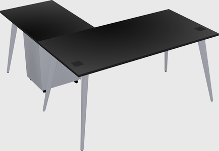 Modern l-shaped office desk