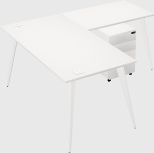 Modern l-shaped office desk