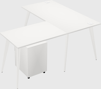 Modern l-shaped office desk