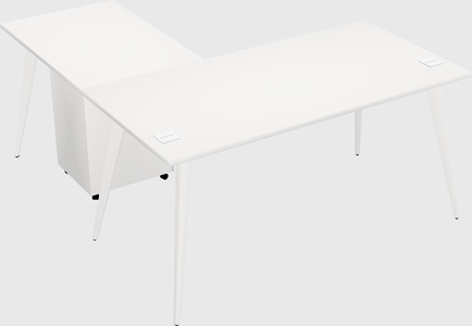 Modern l-shaped office desk