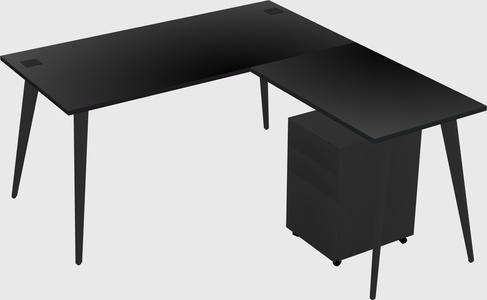 Modern L-shaped Office Desk