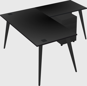 Modern l-shaped office desk