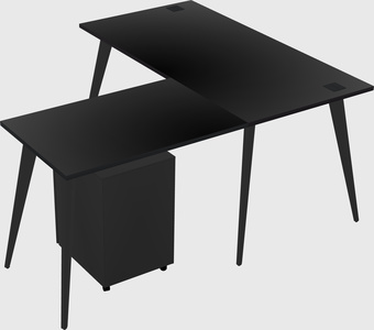 Modern l-shaped office desk