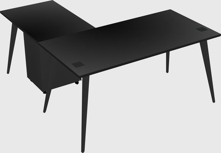 Modern l-shaped office desk