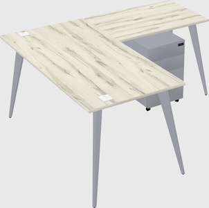Modern l-shaped office desk