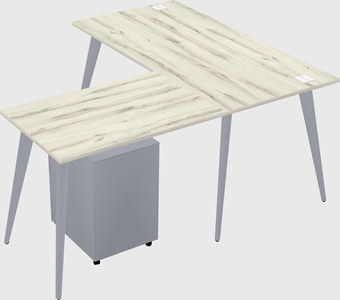 Modern l-shaped office desk