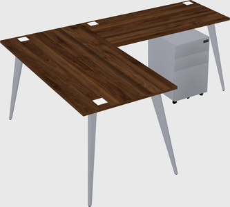 Modern l-shaped office desk