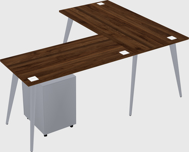 Modern l-shaped office desk
