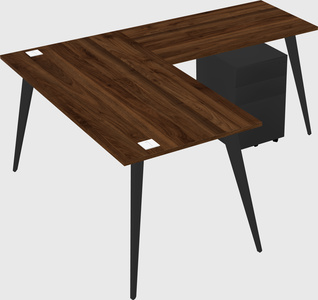 Modern l-shaped office desk