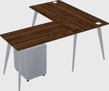 Modern l-shaped office desk