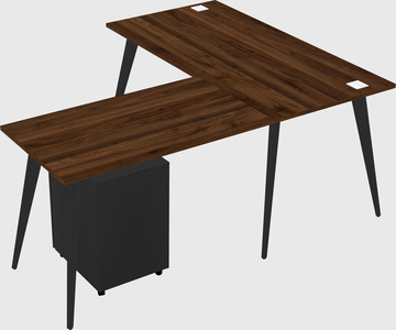 Modern l-shaped office desk