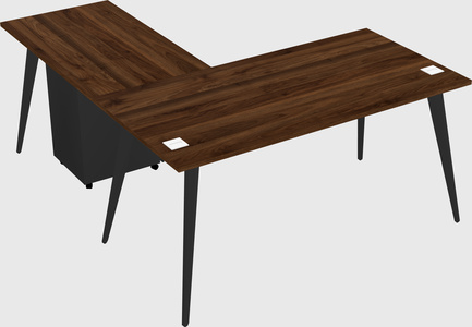 Modern l-shaped office desk