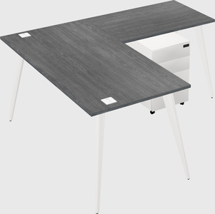 Modern l-shaped office desk