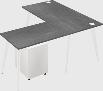 Modern l-shaped office desk