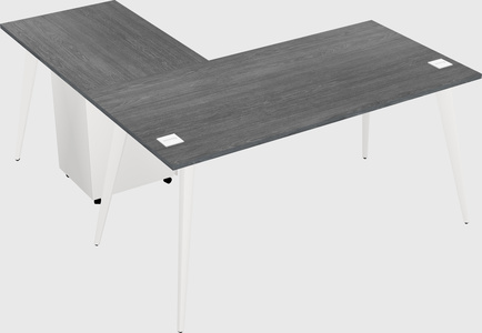 Modern l-shaped office desk