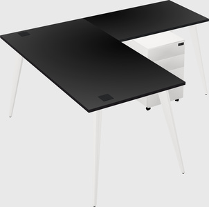Modern l-shaped office desk