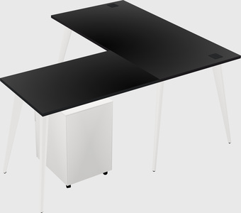 Modern l-shaped office desk