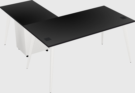 Modern l-shaped office desk