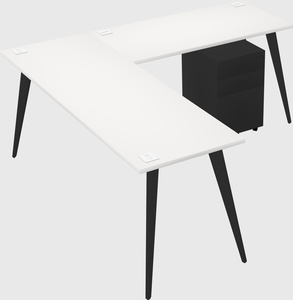 Modern l-shaped office desk