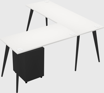 Modern l-shaped office desk