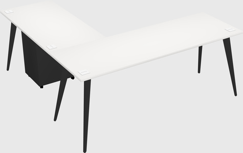 Modern l-shaped office desk