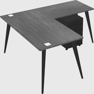 Modern l-shaped office desk