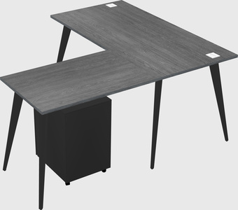 Modern l-shaped office desk