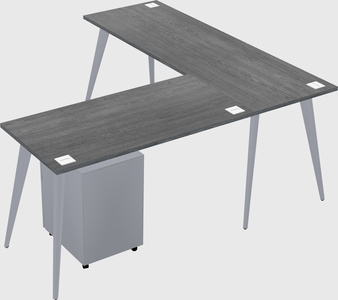 Modern l-shaped office desk