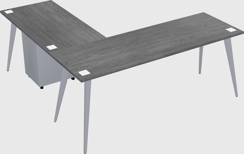 Modern l-shaped office desk