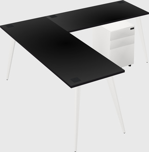 Modern l-shaped office desk