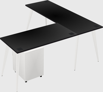 Modern l-shaped office desk