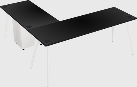 Modern l-shaped office desk