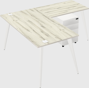 Modern l-shaped office desk