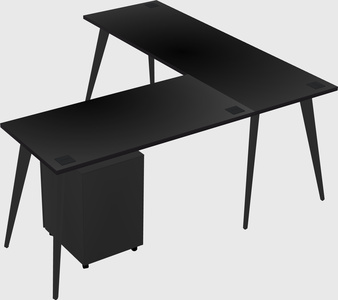 Modern l-shaped office desk
