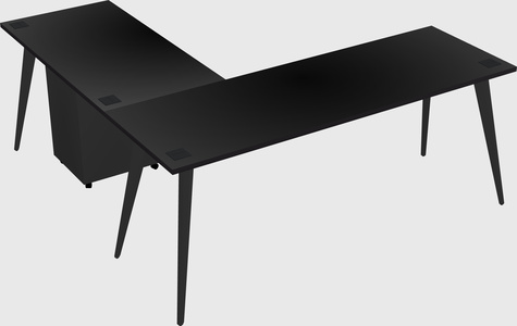 Modern l-shaped office desk