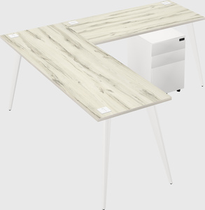 Modern l-shaped office desk