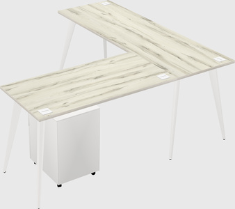 Modern l-shaped office desk