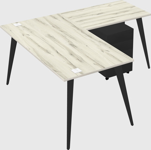 Modern l-shaped office desk