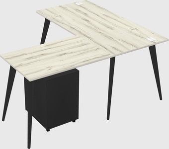 Modern l-shaped office desk